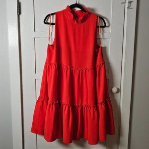 Tomato Red Anthropologie Dress